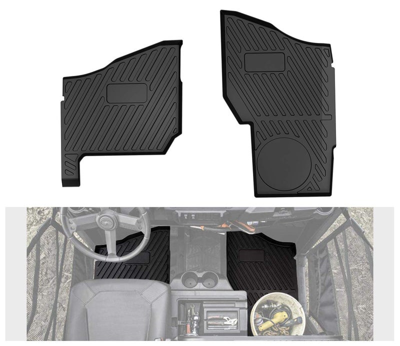 A & UTV PRO Front Floor Mats for 2018-2024 Polaris Ranger 1000 XP Crew Accessories 2025 2 Door Foot Mats Floor Liners Replace # 2882780 - Image 1